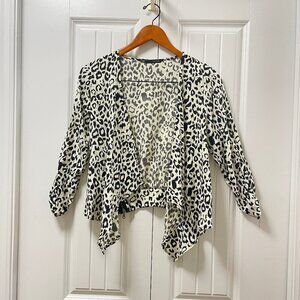 Maurices Leopard Print Lightweight Blazer Cardigan – S